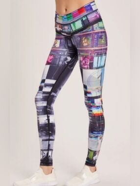 Nwt Niyama Sol Multicolor Film Strip Print Leggings